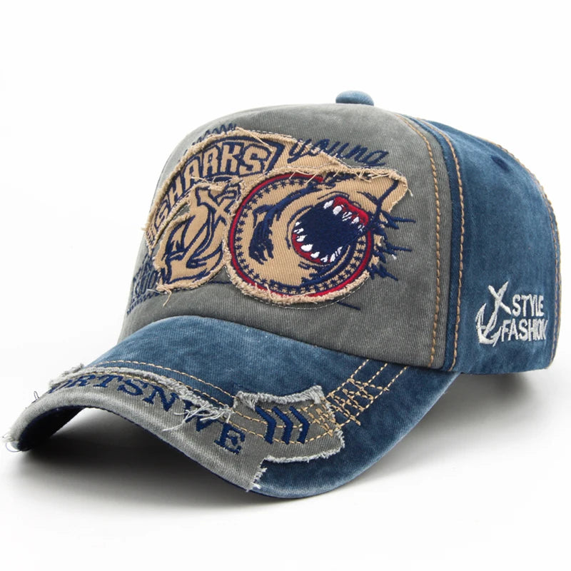 Shark baseball caps snapback adjustable