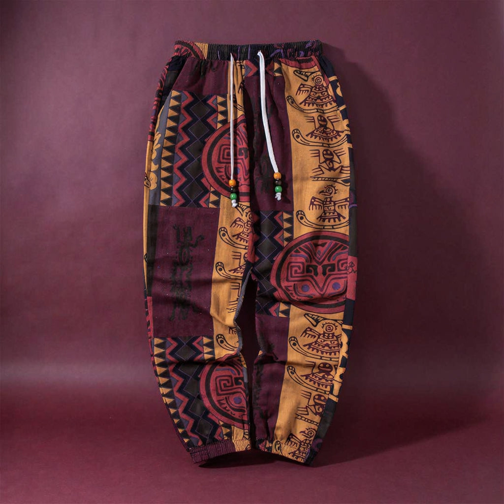 The "Tonga" Boho tribal Print Stretch Linen