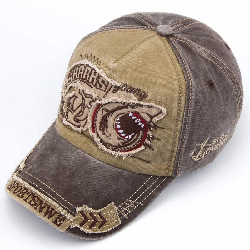 Shark baseball caps snapback adjustable