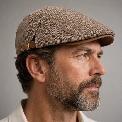 Windsor Herringbone Driving Cap