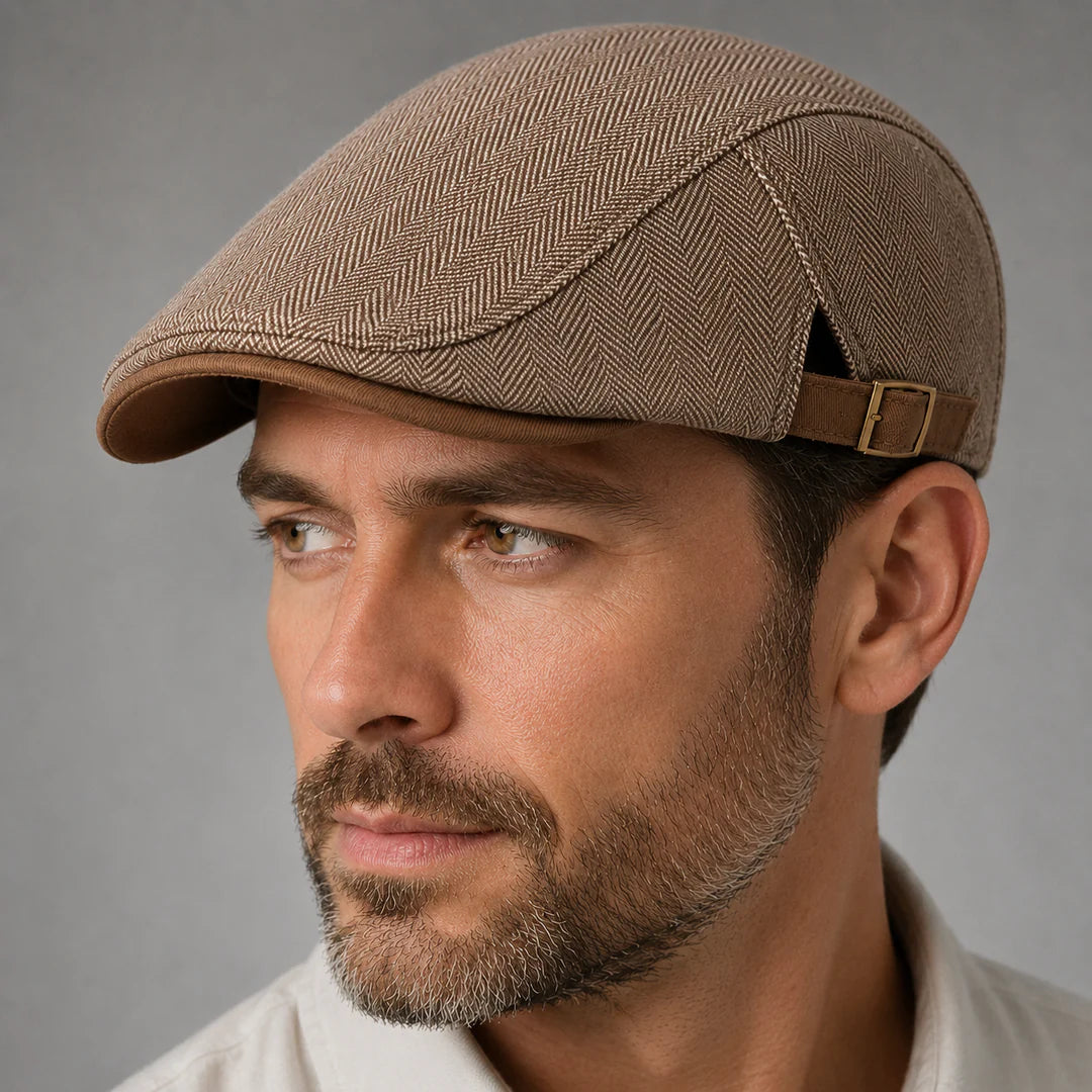 Windsor Herringbone Driving Cap