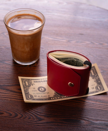 Handcrafted Slim Leather Wallet – Minimalist Cash Wrap