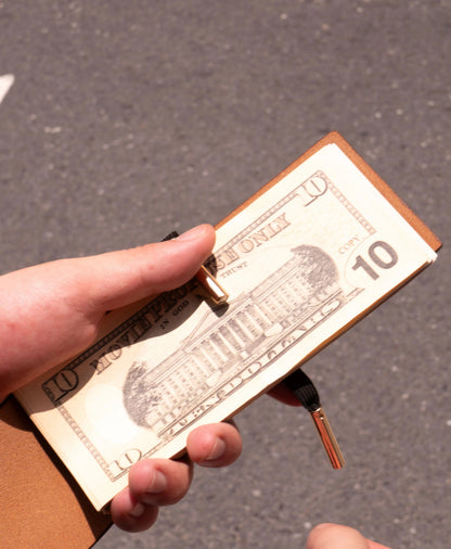 Handcrafted Slim Leather Wallet – Minimalist Cash Wrap